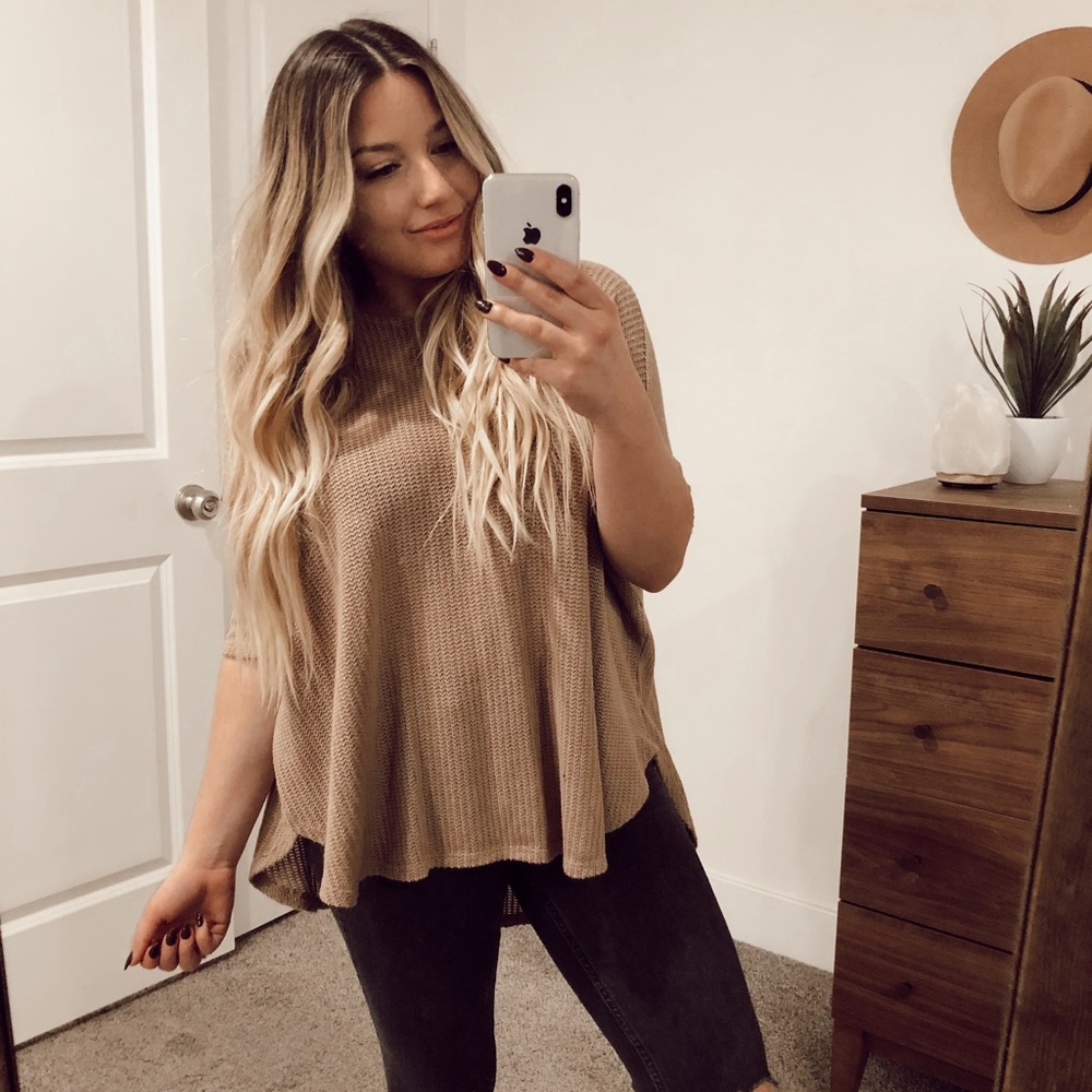 3/4 knit tunic top